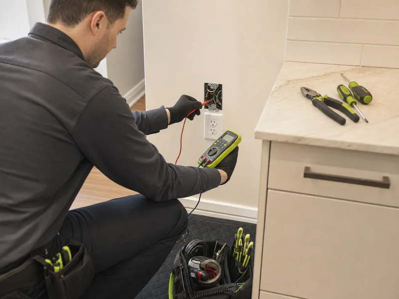 Dépannage électrique au multimètre dans une maison de Candiac