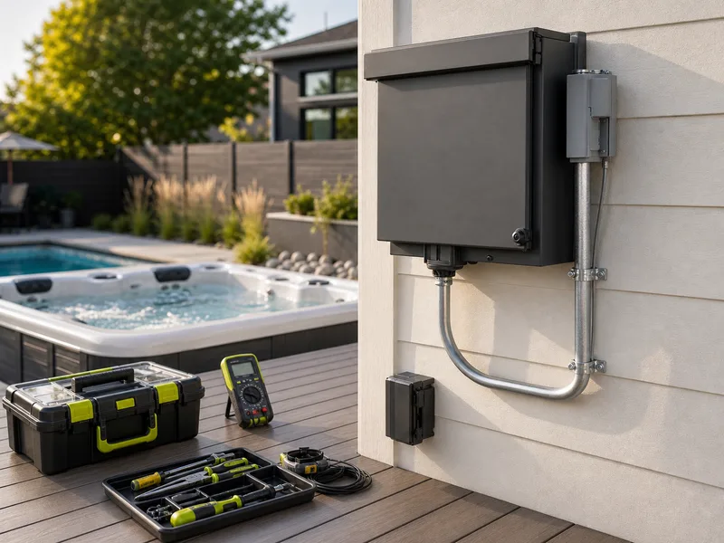 Installation électrique pour spa et piscine à Candiac