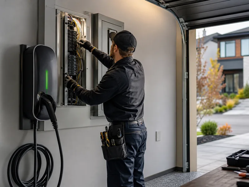 Installation de borne de recharge pour véhicule électrique à Candiac